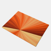 Modernes Abstraktes Orange Red Vanilla Graphic Fra Fußmatte (Schrägansicht)