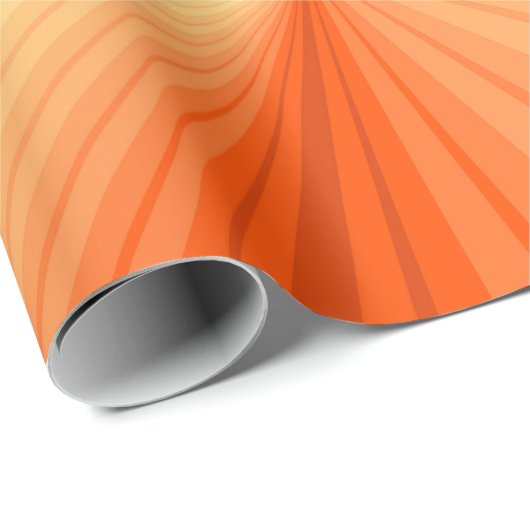 Modernes Abstraktes Orange Red Vanilla Graphic Fra Geschenkpapier (Rolleneckpunkt)