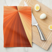 Modernes Abstraktes Orange Red Vanilla Graphic Fra Geschirrtuch (Viertel Falte)