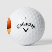 Modernes Abstraktes Orange Red Vanilla Graphic Fra Golfball (Logo)