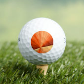 Modernes Abstraktes Orange Red Vanilla Graphic Fra Golfball (Insitu T-Shirt)