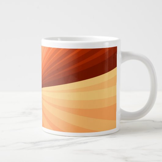 Modernes Abstraktes Orange Red Vanilla Graphic Fra Jumbo-Tasse (Rechts)