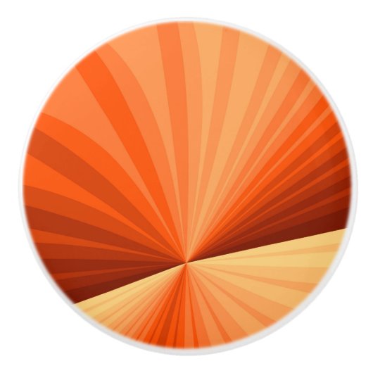 Modernes Abstraktes Orange Red Vanilla Graphic Fra Keramikknauf (Vorderseite)