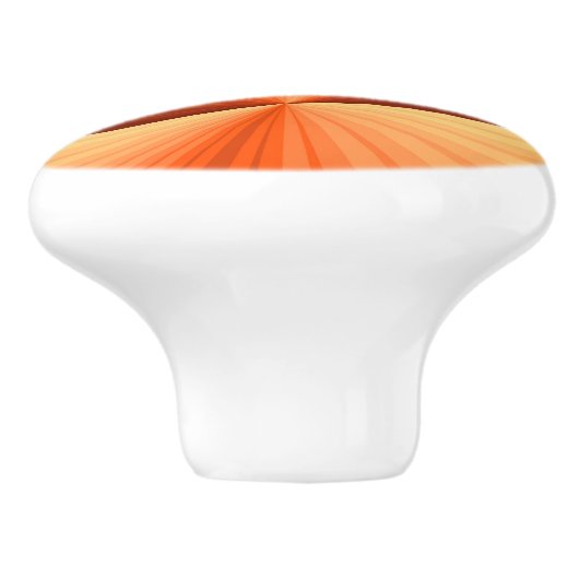 Modernes Abstraktes Orange Red Vanilla Graphic Fra Keramikknauf (Seitenansicht)