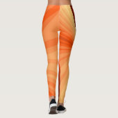 Modernes Abstraktes Orange Red Vanilla Graphic Fra Leggings (Rückseite)