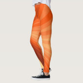 Modernes Abstraktes Orange Red Vanilla Graphic Fra Leggings (Links)