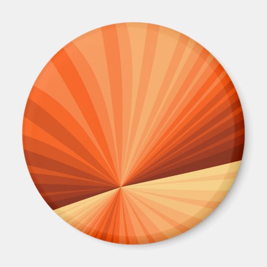 Modernes Abstraktes Orange Red Vanilla Graphic Fra Magnet (Vorne)