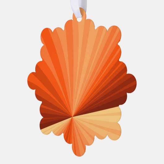 Modernes Abstraktes Orange Red Vanilla Graphic Fra Ornament Karte (Linke Ecke)