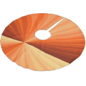 Modernes Abstraktes Orange Red Vanilla Graphic Fra Polyester Weihnachtsbaumdecke (Schrägansicht)