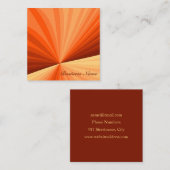 Modernes Abstraktes Orange Red Vanilla Graphic Fra Quadratische Visitenkarte (Vorne/Hinten)