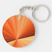 Modernes Abstraktes Orange Red Vanilla Graphic Fra Schlüsselanhänger (Rückseite)