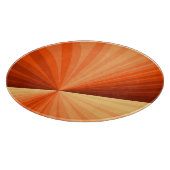 Modernes Abstraktes Orange Red Vanilla Graphic Fra Schneidebrett (Ecke)