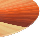 Modernes Abstraktes Orange Red Vanilla Graphic Fra Schneidebrett (Ecke)