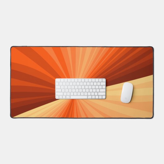 Modernes Abstraktes Orange Red Vanilla Graphic Fra Schreibtischunterlage (Tastatur & Maus)
