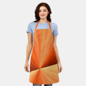 Modernes Abstraktes Orange Red Vanilla Graphic Fra Schürze (Getragen)