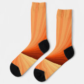 Modernes Abstraktes Orange Red Vanilla Graphic Fra Socken (Linkes Detail)