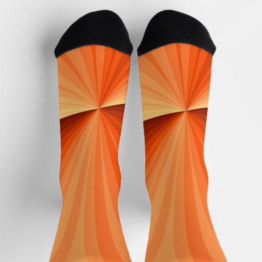 Modernes Abstraktes Orange Red Vanilla Graphic Fra Socken (Oben)