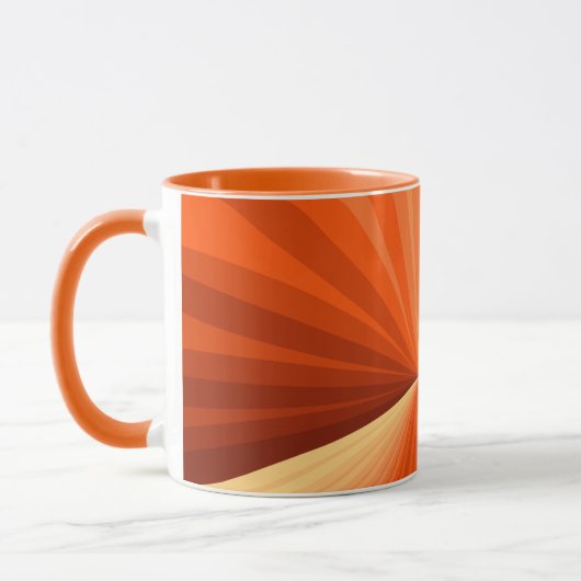 Modernes Abstraktes Orange Red Vanilla Graphic Fra Tasse (Links)