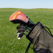 Modernes Abstraktes Orange Rosa und Gold Golf Headcover (In SItu)