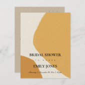 MODERNES ABSTRAKTES ORANGE RUST BRAUTPARTY EINLADUNGSPOSTKARTE (Vorne/Hinten)