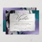 Modernes Abstraktes Orchideen Einladung (Vorne/Hinten)