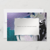 Modernes Abstraktes Orchideen Einladung (Rückseite)