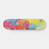 Modernes Abstraktes Paint Splash Muster Skateboard (Horizontal)