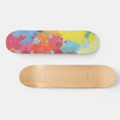 Modernes Abstraktes Paint Splash Muster Skateboard (Horizontal)