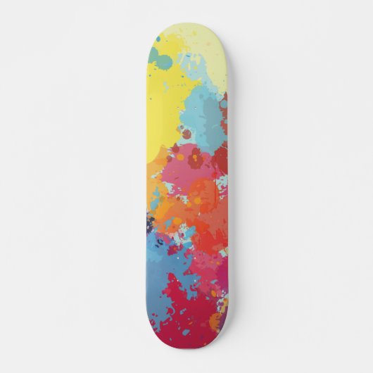 Modernes Abstraktes Paint Splash Muster Skateboard (Vorne)