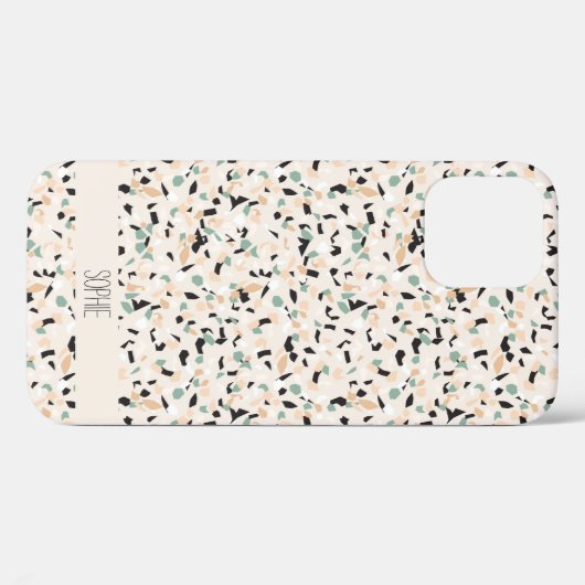 Modernes Abstraktes Pastel Terrazzo Muster Case-Mate iPhone Hülle (Rückseite (Horizontal))