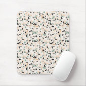 Modernes Abstraktes Pastel Terrazzo Muster Mousepad (Mit Mouse)