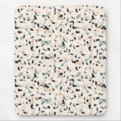 Modernes Abstraktes Pastel Terrazzo Muster Mousepad (Vorne)