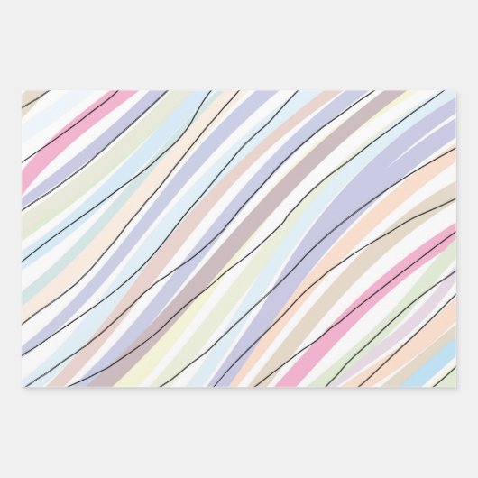 Modernes Abstraktes Pasteldesign Geschenkpapier Set (Vorderseite 3)