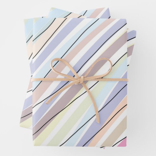 Modernes Abstraktes Pasteldesign Geschenkpapier Set (Beispiel)