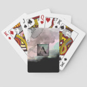 Modernes Abstraktes Pastell-Monogramm Spielkarten (Rückseite)