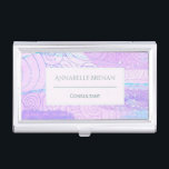 Modernes Abstraktes Pastell-Muster Personalisiert Visitenkarten Dose<br><div class="desc">Weiche lila,  rosa und blaue Pastelltöne abstrakte Kunst,  elegante,  moderne Visitenkarten Gehäuse.</div>