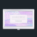 Modernes Abstraktes Pastell-Muster Personalisiert Visitenkarten Dose<br><div class="desc">Weiche lila,  rosa und blaue Pastelltöne abstrakte Kunst,  elegante,  moderne Visitenkarten Gehäuse.</div>
