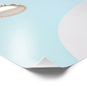 Modernes abstraktes Pastellblau und Rosa Fotodruck (Ecke)