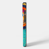 Modernes Abstraktes Patchwork-Muster Monogramm Case-Mate iPhone Hülle (Rückseite / Links)