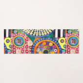 Modernes Abstraktes Patchwork-Muster Monogramm Yogamatte (Rückseite (Horizontal))