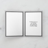 Modernes Abstraktes Personalisiert Happy Birthday  Karte (Innenseite)