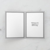 Modernes Abstraktes Personalisiert Happy Birthday  Karte (Innenseite)