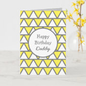 Modernes Abstraktes Personalisiert Happy Birthday  Karte (Gelbe Blume)