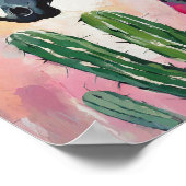 Modernes Abstraktes Pferd und Sukkulente Poster (Ecke)