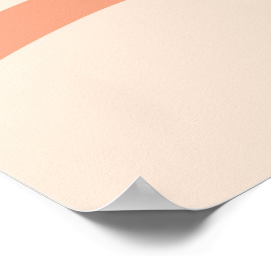 Modernes Abstraktes Pfirsich, orange, gelb Poster (Ecke)