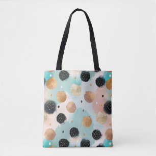 Modernes Abstraktes Pinselstrich- und Polka-Dot-Mu Tasche