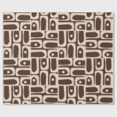 Modernes Abstraktes Piquet, Retro Brown Geschenkpapier (Flach)