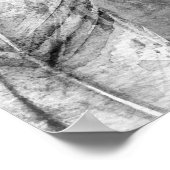 Modernes Abstraktes Poster aus Gold und Grau Blume (Ecke)