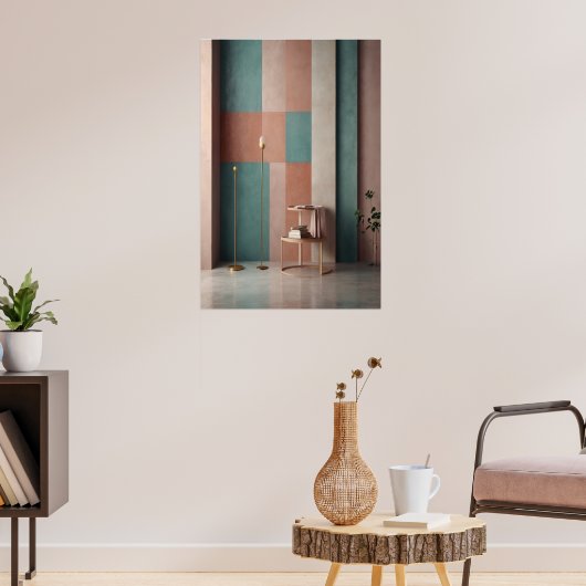 Modernes Abstraktes Poster | Geometric Pastel Mini (Wohnzimmer 3)