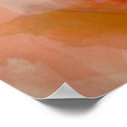 Modernes Abstraktes Poster in Rot-Gelb-Malerei (Ecke)